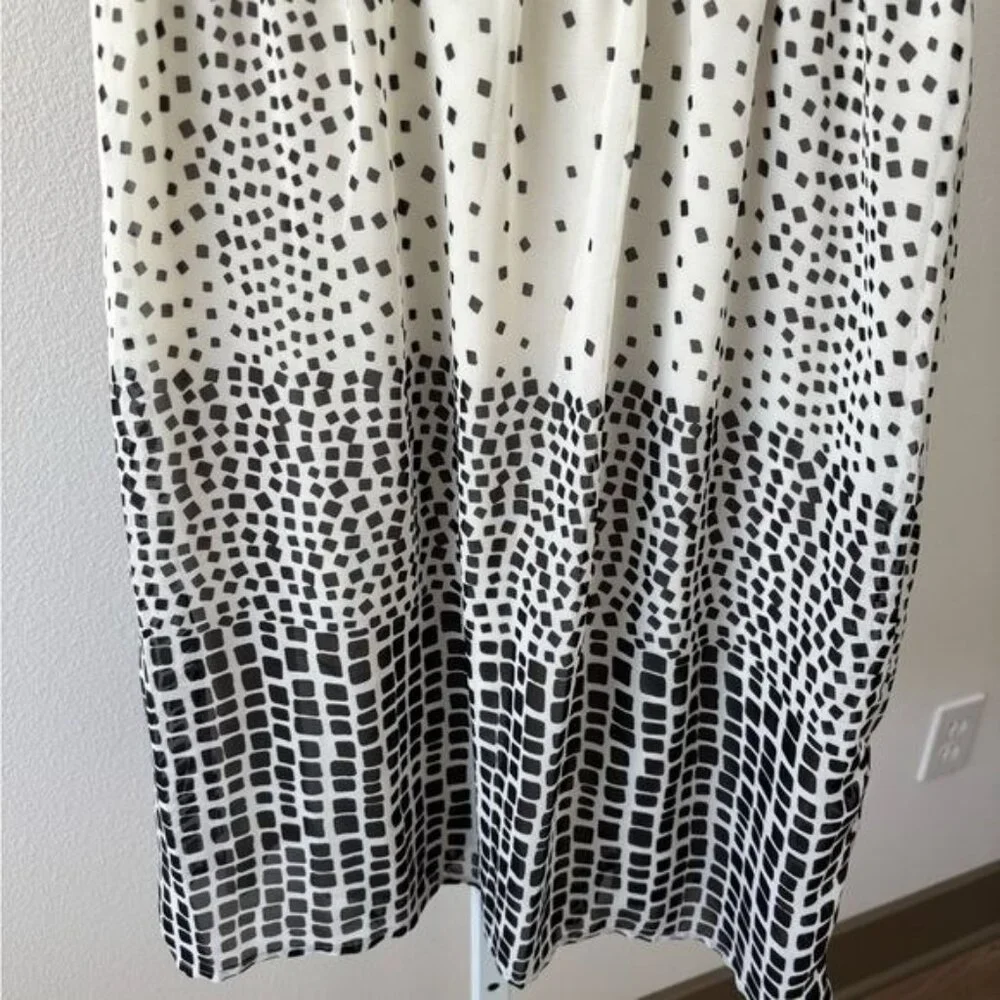 Emma & Michelle Dress 10 Abstract Scoop Neck A-line Clean Girl Preppy Soft Girl - Picture 10 of 12